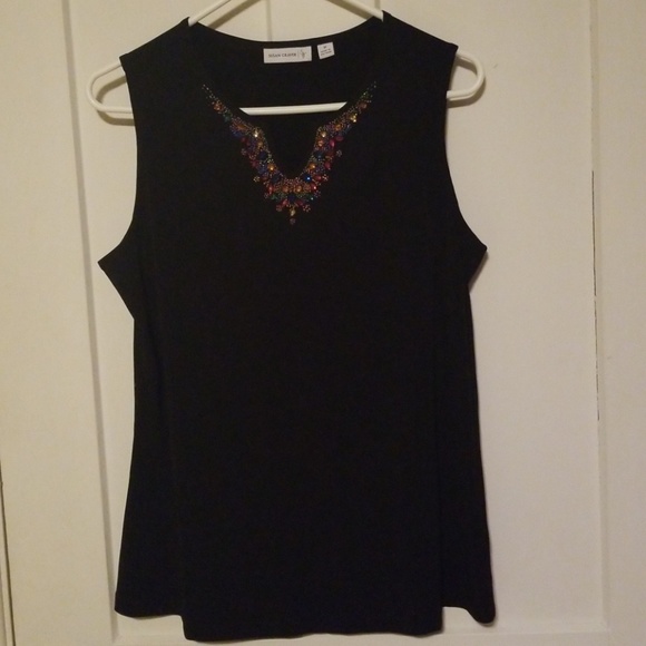 Susan Graver Tops - Embellished top